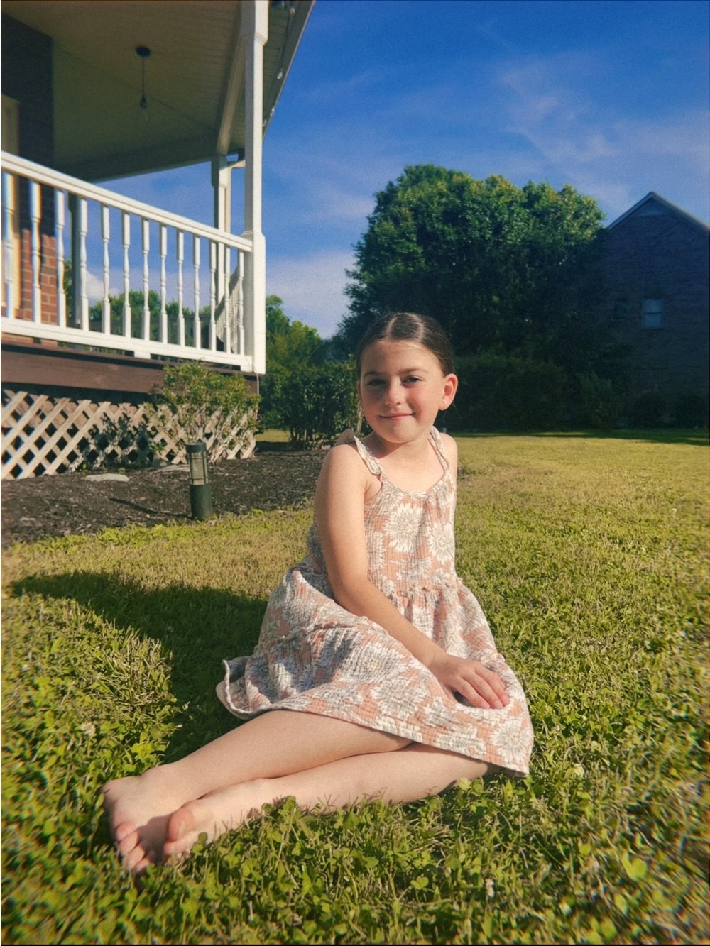 Cat & Jack Peach Floral Sundress
